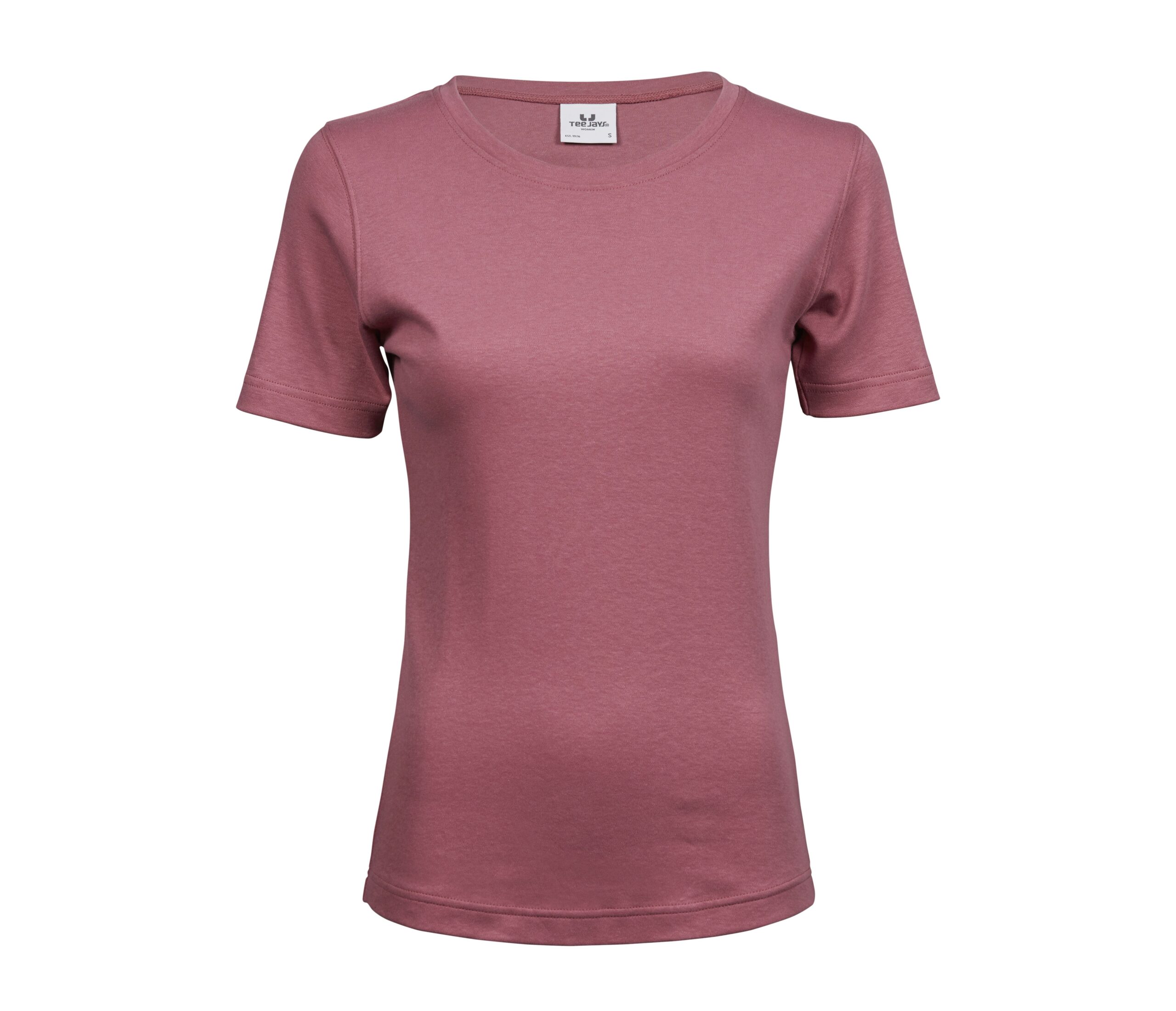 T-shirt rose vieux Tee Jays pour femme avec col rond et manches courtes.