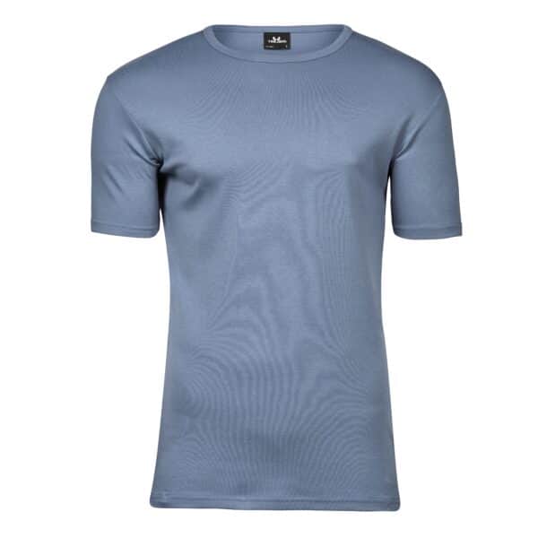 T-shirt bleu gris Tee Jays à manches courtes et col rond, coupe classique et épurée.